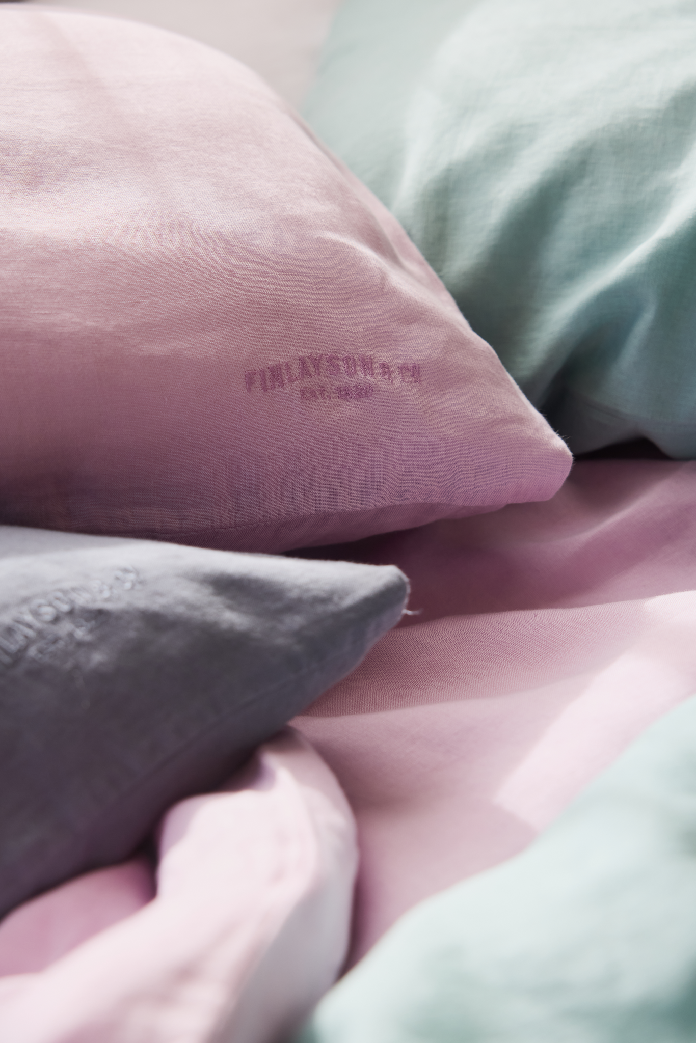 60765-0200-05-05_1; 60760-0200-05-06_1; Finlayson Lino Linen duvet cover set Bluish Grey / 150x210 + 50x60 cm 