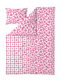 60652-5492-03-06; Finlayson COM Kukkariemu Duvet Cover set Pink / 150x210 + 50x60 cm
