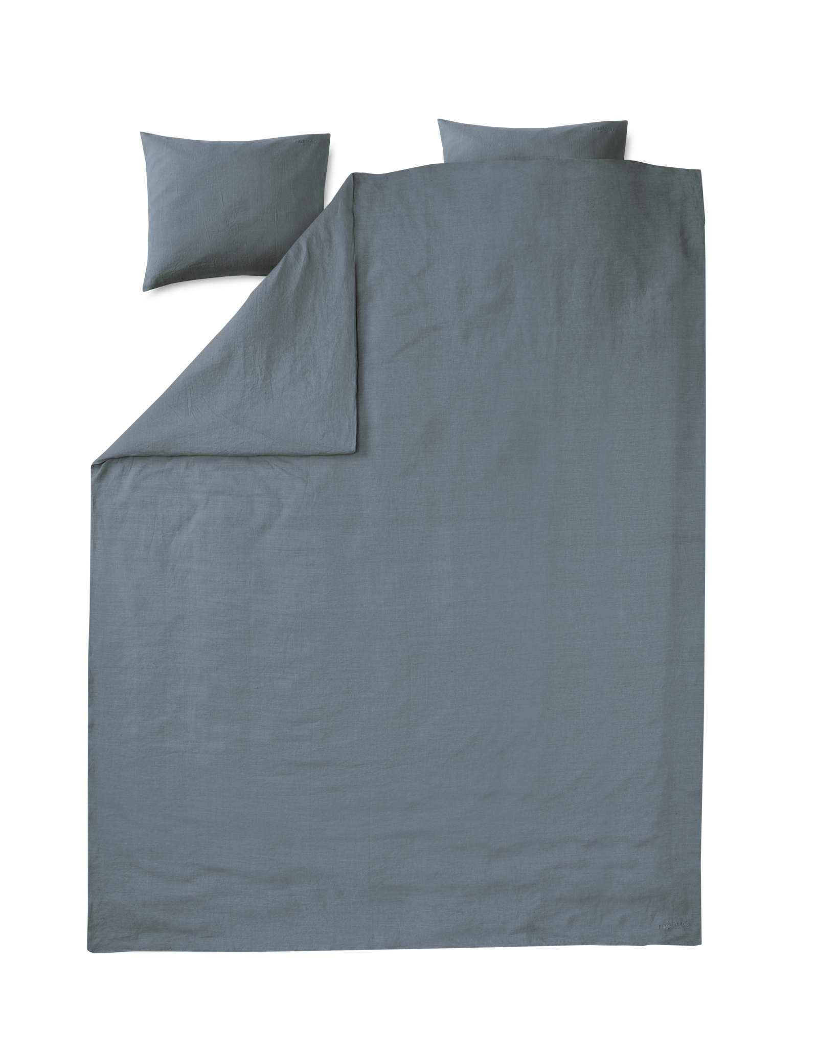 60765-0100-05-05; Finlayson Lino Linen Double Duvet Cover Set Bluish Grey / 240x210 + 50x60 cm 