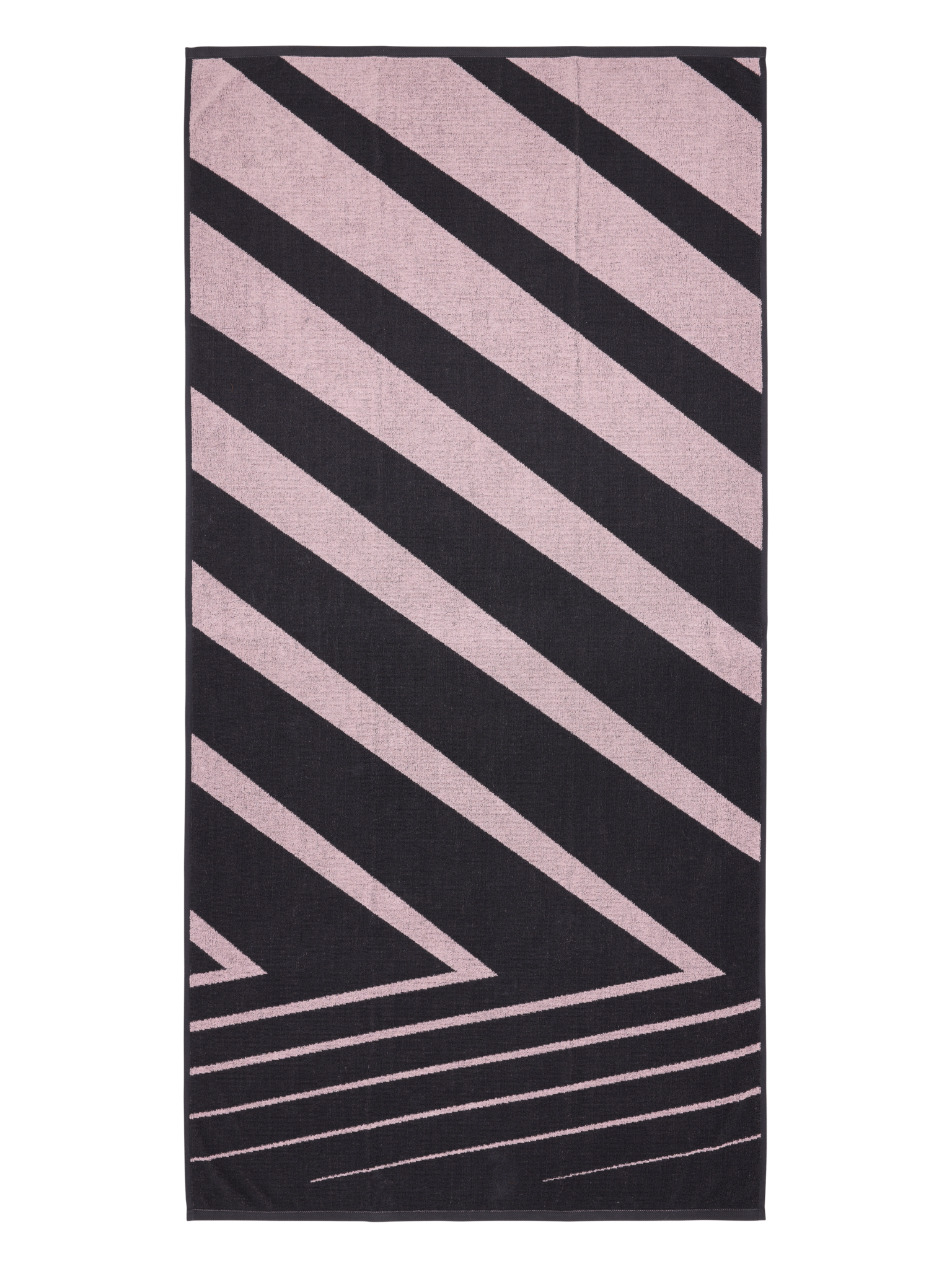70570-4424-01-06_1; Finlayson Korret Bath Towel Grey / Light Red / 90x180 cm 