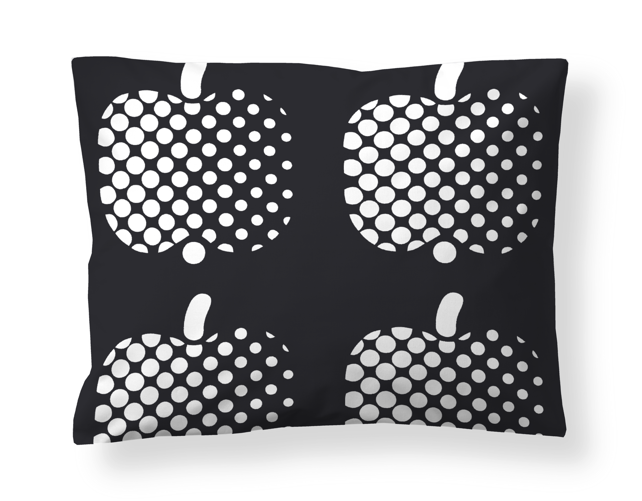 61136-3963-04-10; Finlayson Optinen omena Pillowcase Blackn and white / 50x60 cm 