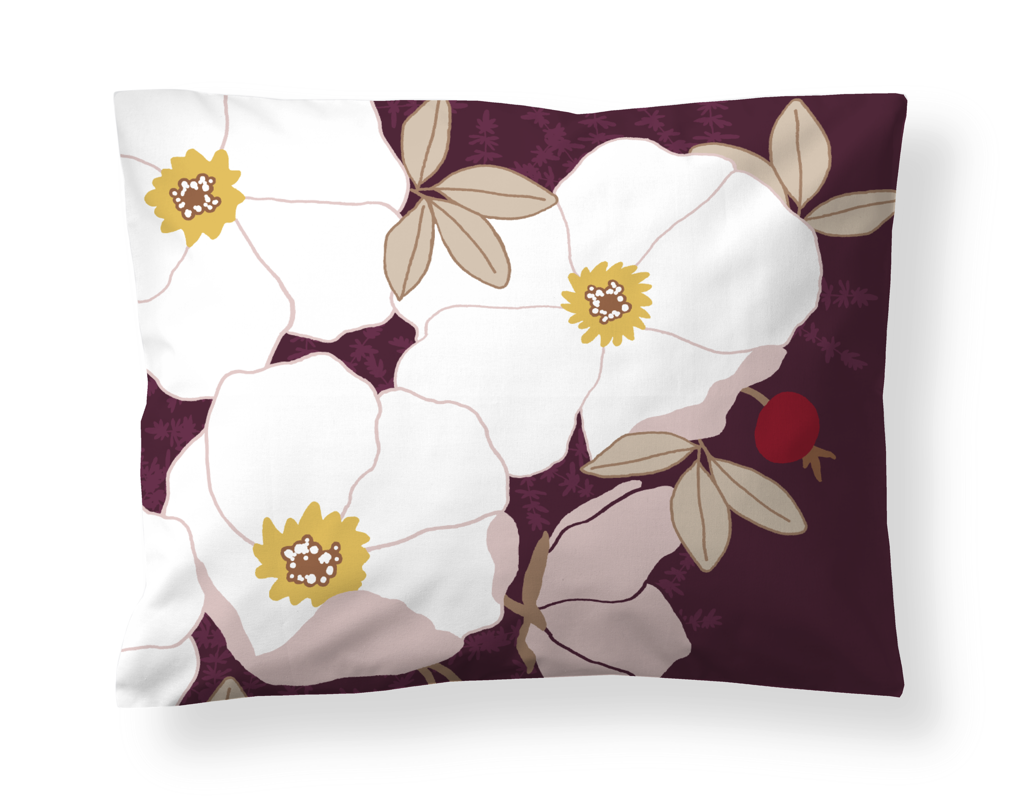 60138-5489-01-10; Finlayson Rosa Sateen Pillowcase Plume / 50x60 cm 