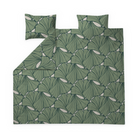 60692-5469-03-05; Finlayson Lilia Sateen Double Duvet Cover Set Green / 240x210 + 50x60 cm 