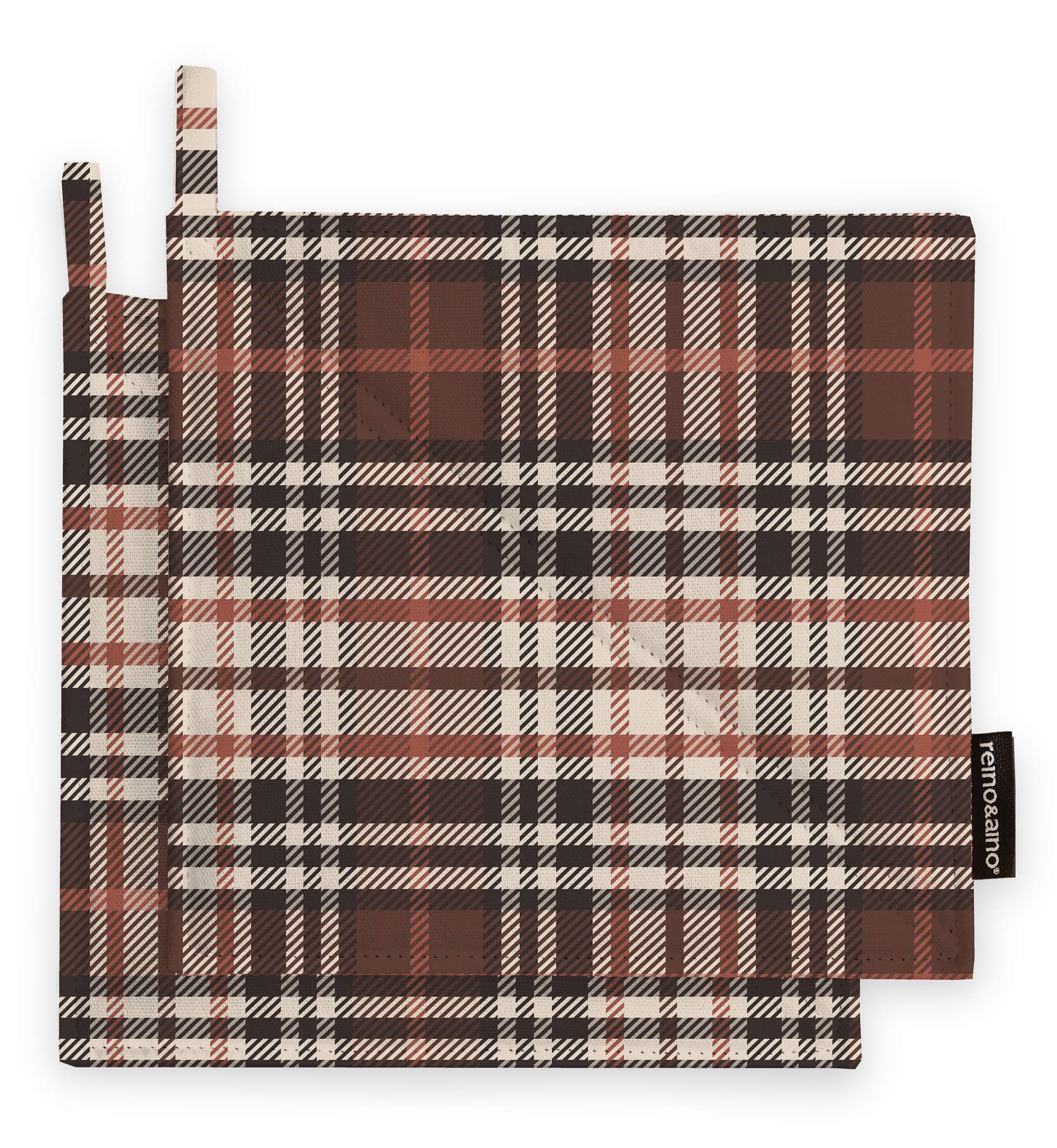 80019-1951-01-10; Finlayson Reino Potholders 2 pcs Brown / 22x22 cm 