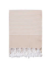 70265-1530-04-10; 70169-1530-04-06; Finlayson Huili Hamam Bath towel Sand / 90x180 cm 