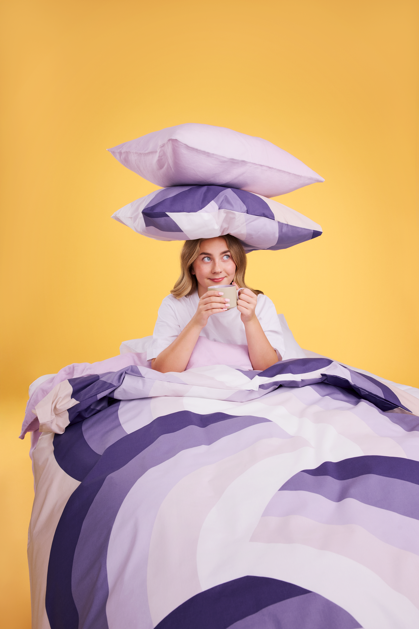 60652-5268-05-06_2; Finlayson Letti Duvet Cover set Violet / Beige / 150x210 + 50x60 cm 