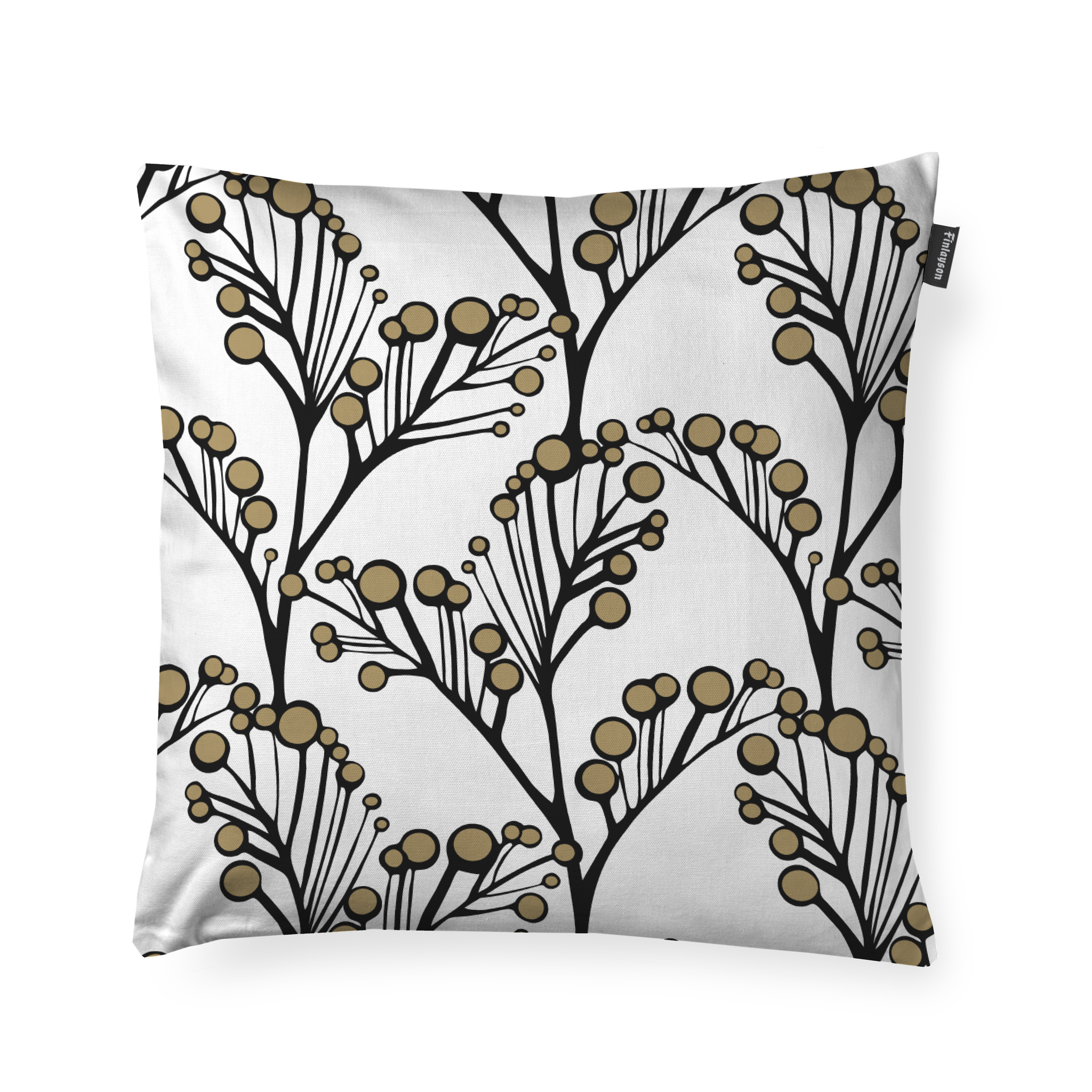 80811-5285-02-05; Finlayson Pihla cushion cover White / Gold / Black / 48x48 cm 