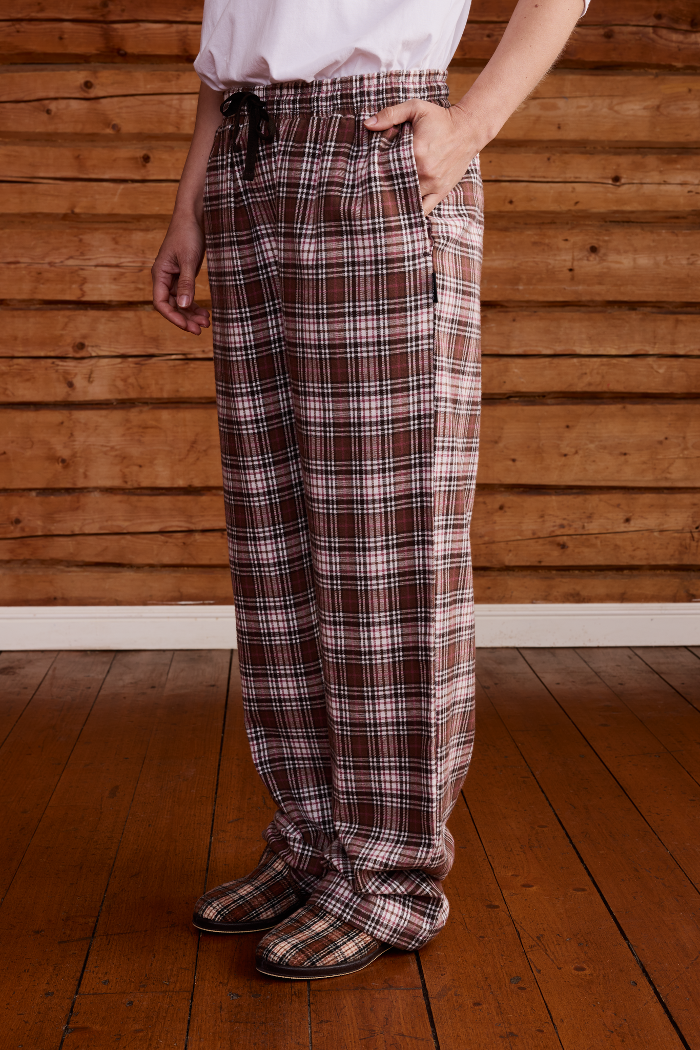 22719186004_2; 22719186001_2; 22719186002_2; 22719186003_2; Finlayson Aino Flannel Pyjama Trousers Brown / L 
