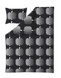 61652-3963-04-06; Finlayson Optinen omena Duvet Cover set Blackn and white / 150x210 + 50x60 cm 