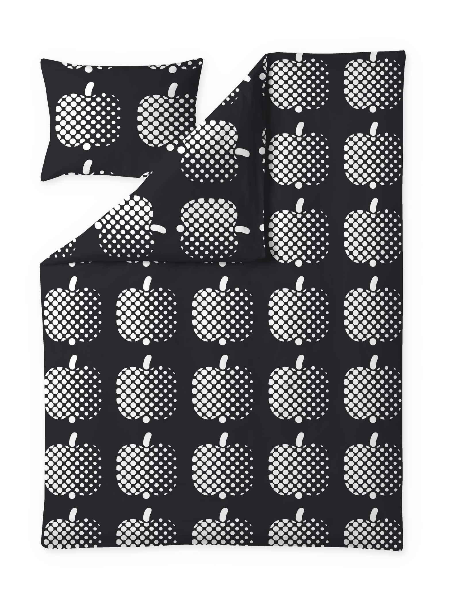 61652-3963-04-06; Finlayson Optinen omena Duvet Cover set Blackn and white / 150x210 + 50x60 cm 