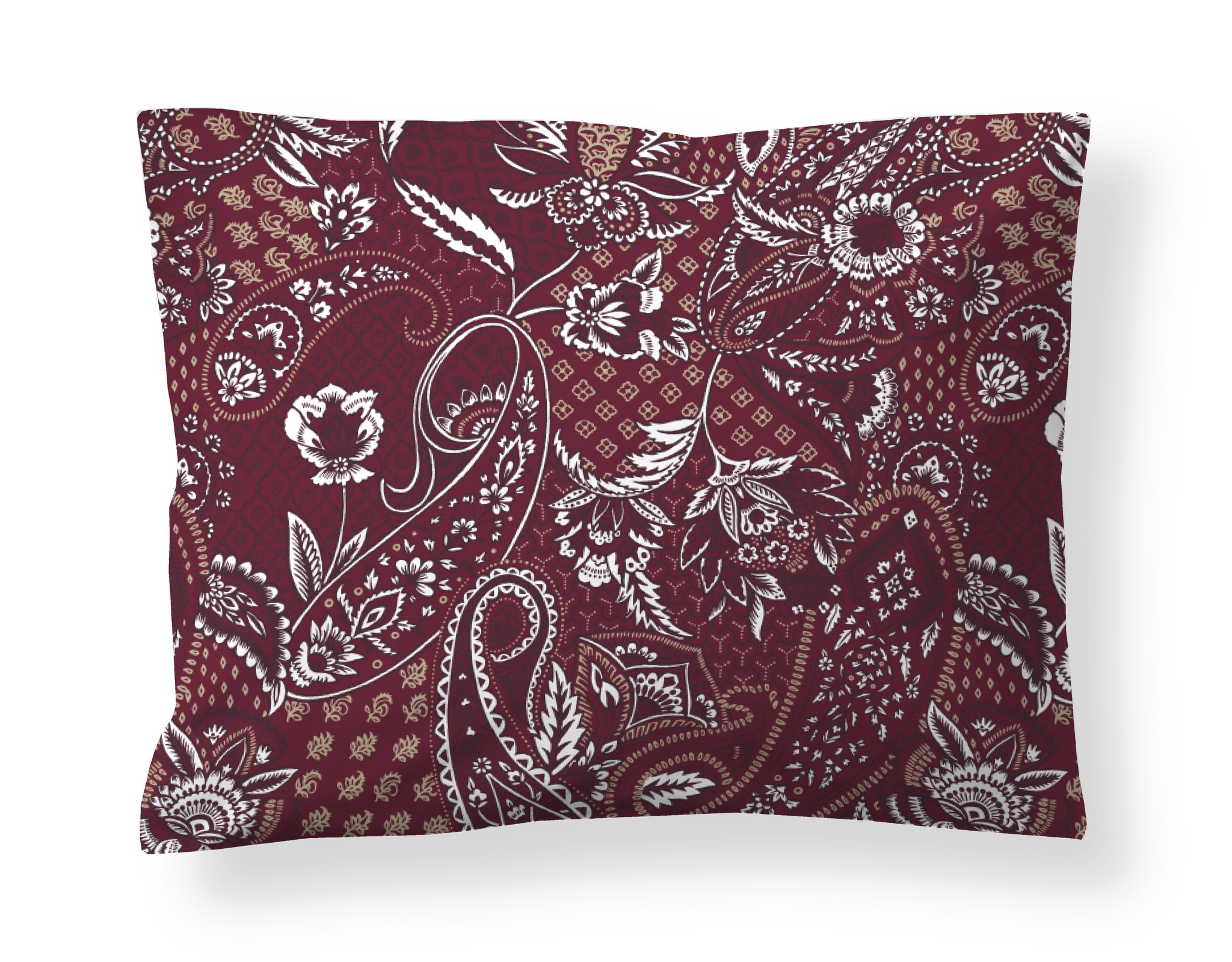 60138-6719-06-10; Finlayson Kashmir sateen pillowcase Wine / 50x60 cm 