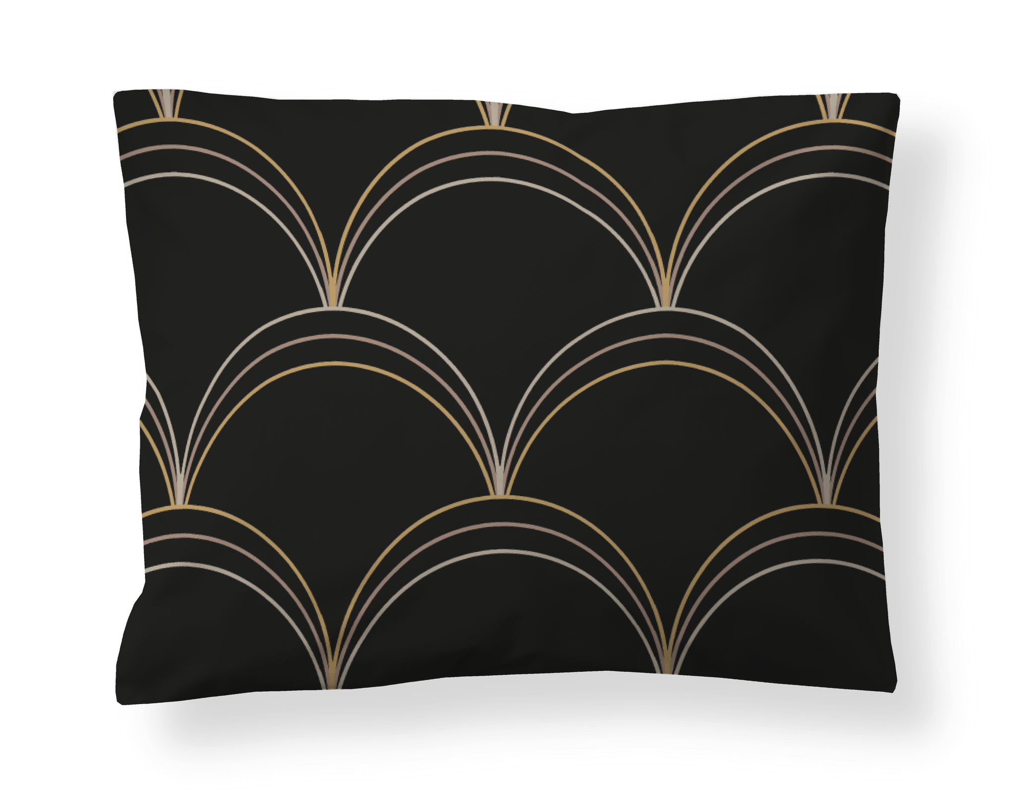 61138-5130-01-10; Finlayson Rooma Sateen Pillowcase Black / Brown / 50x60 cm 