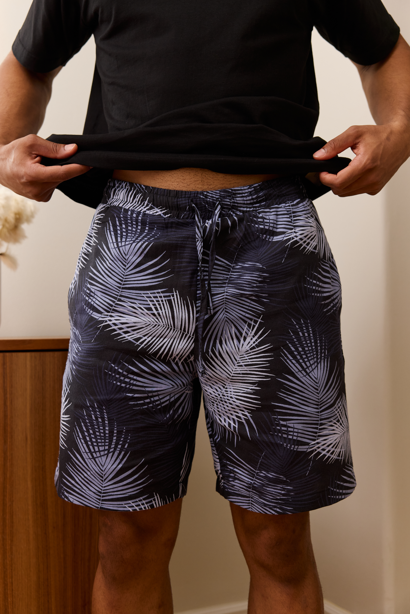 FM10002-961-XL_2; Finlayson Palma Pyjama Black / Blue / XL 