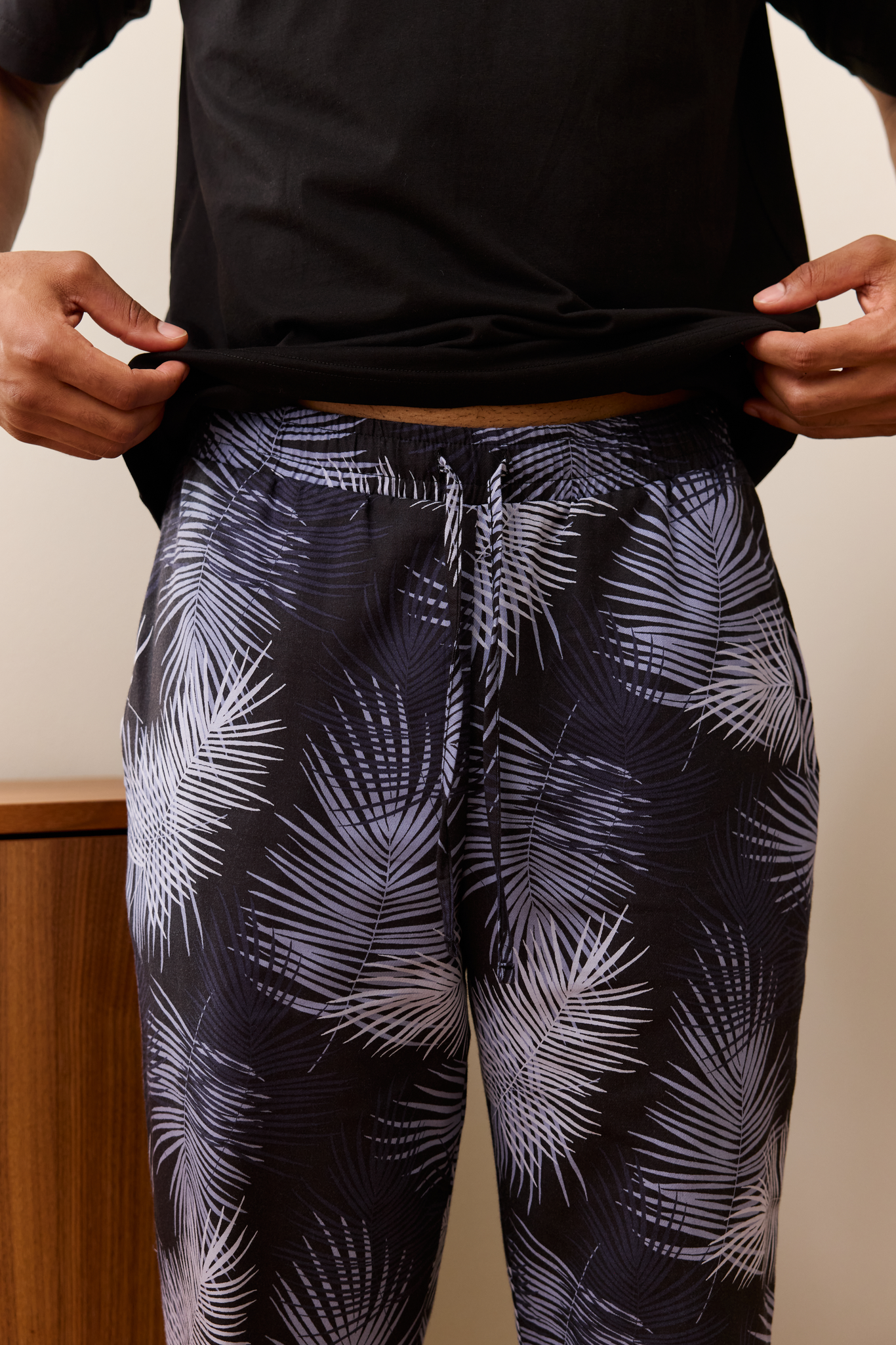 FM10001-961-XXL_2; Finlayson Palma Pyjama Black / Blue / XXL 