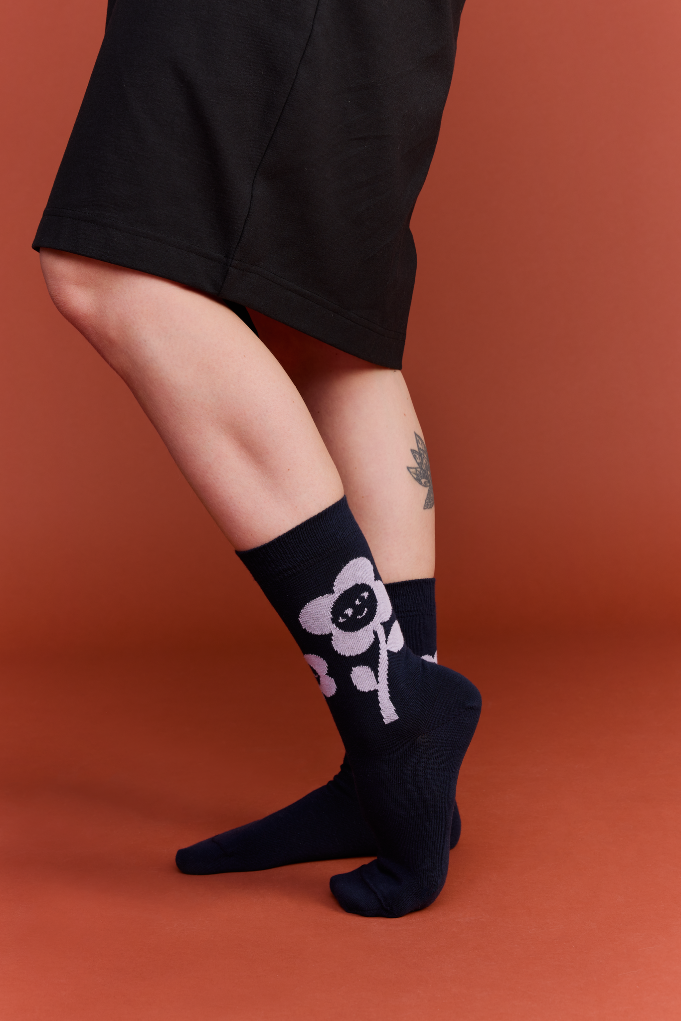 99100-0755_4; Finlayson Kukkariemu Socks Dark blue / 36-38 