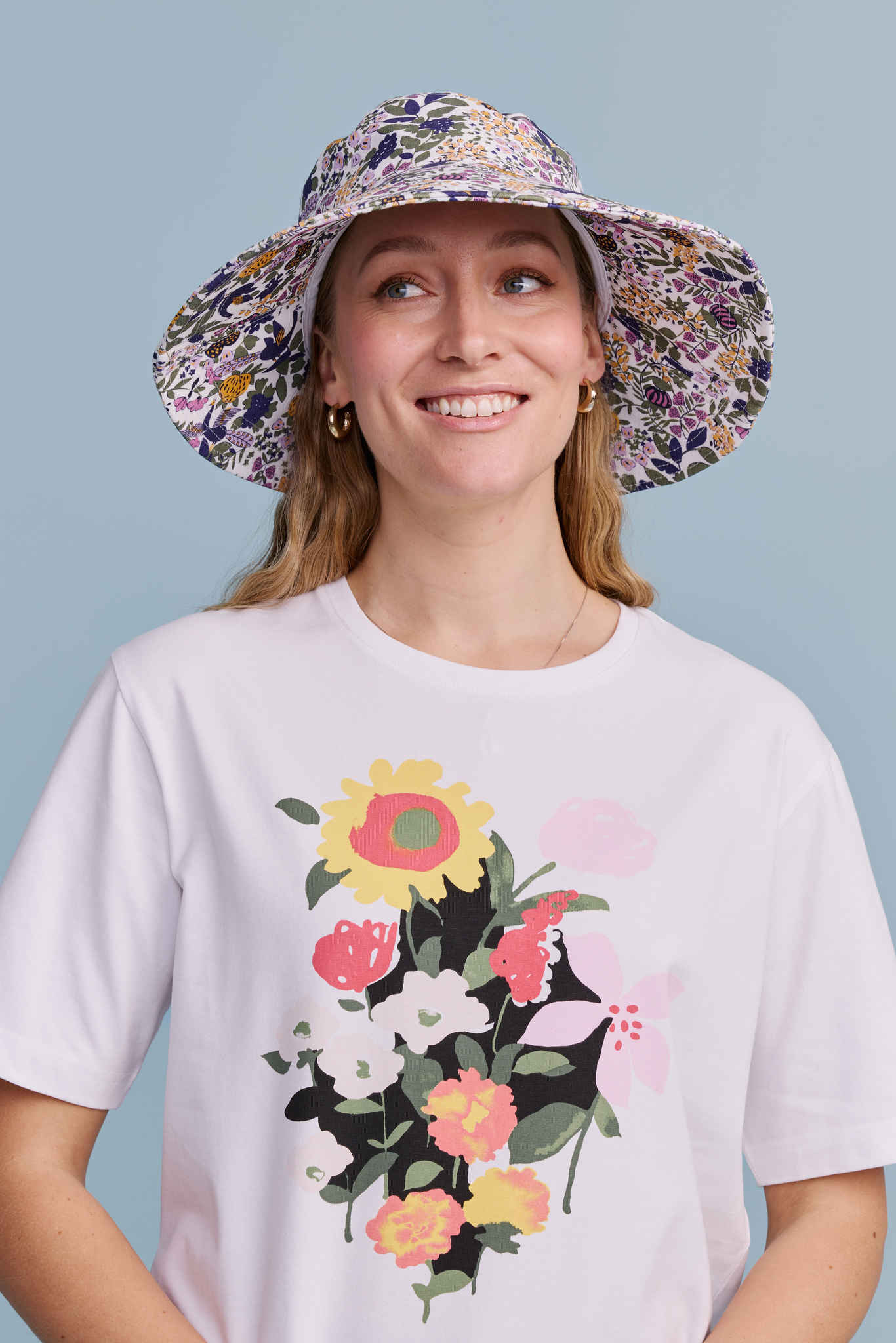 22618636_1; Finlayson Riikinkukko Summer hat Mauve / Green / One size 