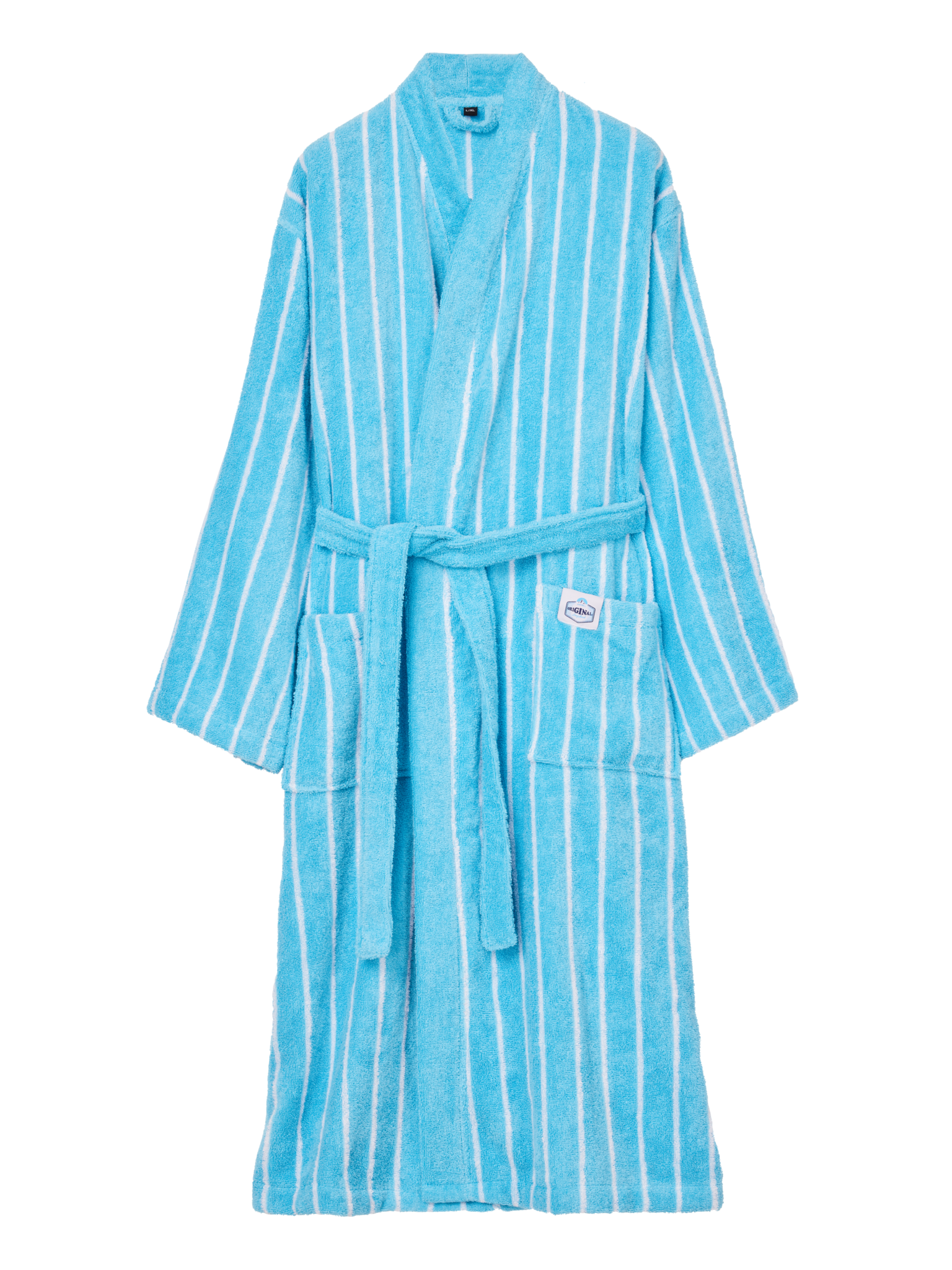 70244-5432-01-03_5; Finlayson Original Long Drink Bathrobe Turquoise / XXL 