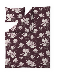 Finlayson COM Magnolia sateen duvet cover set Burgundy / Rose / 150x210 + 50x60 cm