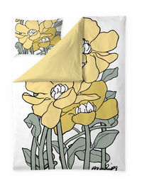 109145-2372; Finlayson COM Vallila Olivia duvet cover set Yellow sage / 150x210 cm