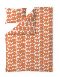 Finlayson COM Elefantti duvet cover set White / Light Orange / 150x210 + 50x60 cm