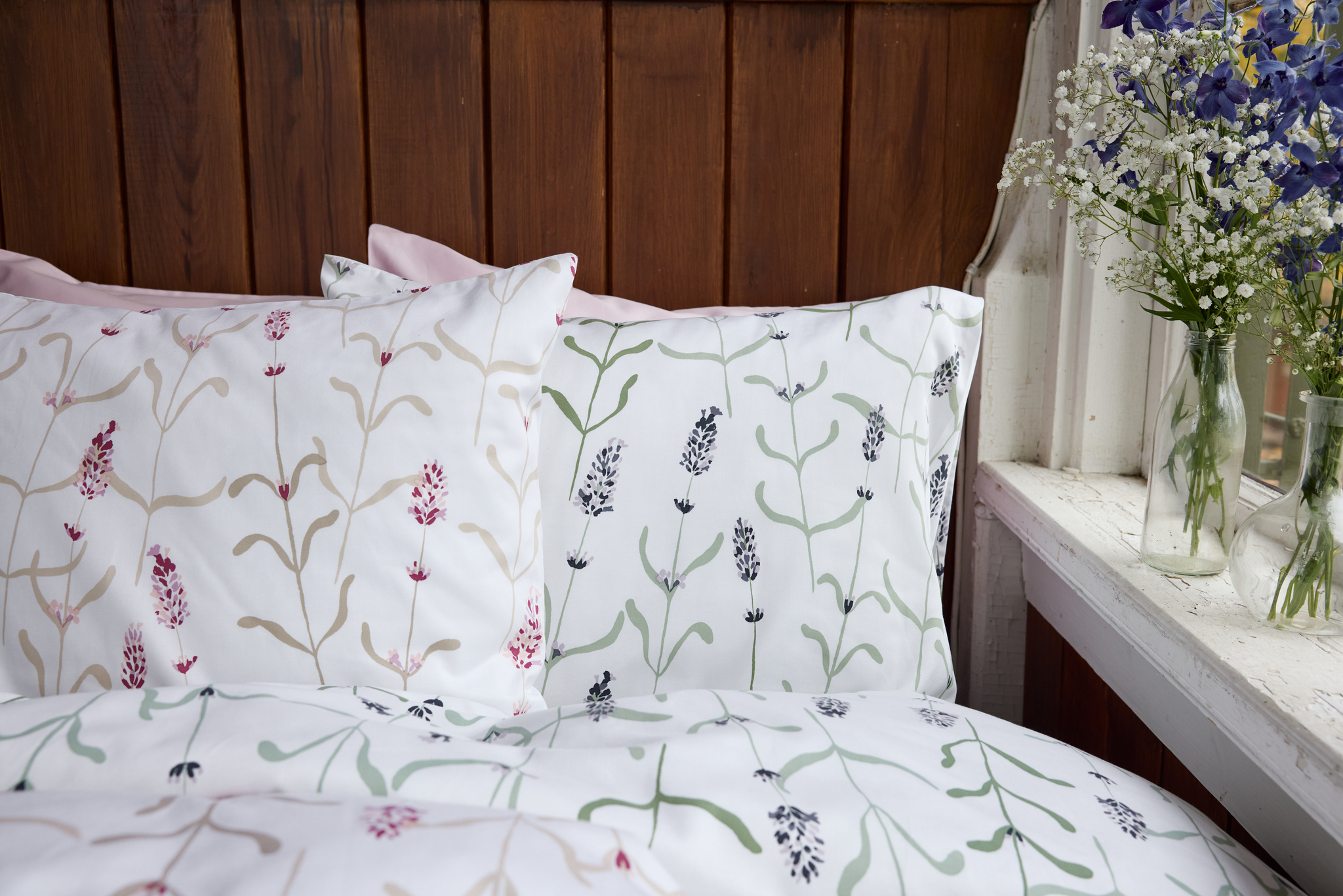 60137-5485-02-10_2; Finlayson Juuli Tencel Sateen Pillowcase Purple / Green / 50x60 cm 