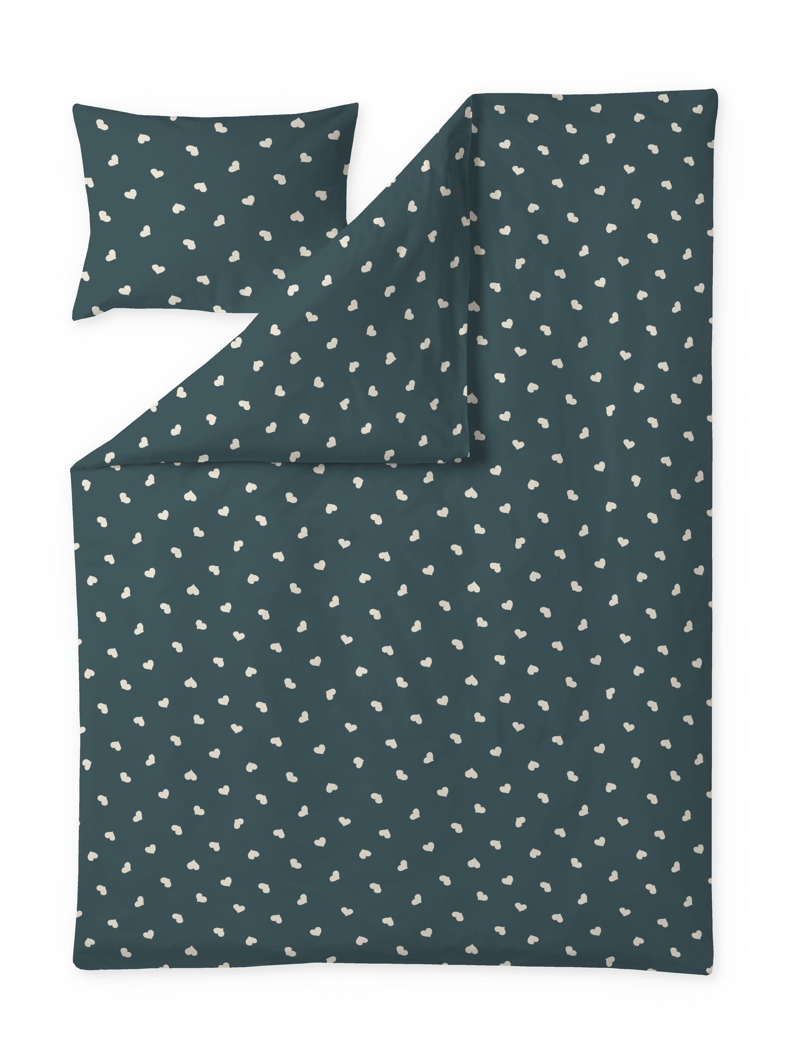 60652-3884-32-06; Finlayson Onni Duvet Cover set Dark Green / 150x210 + 50x60 cm 