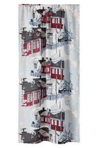 Finlayson COM Vallila Naapurusto curtain Red-white