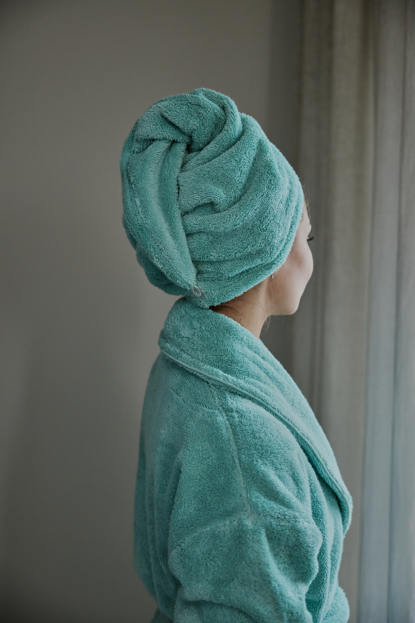 70281-0001-07-12_10; Finlayson Hali Hair towel Bluish_green / One size 