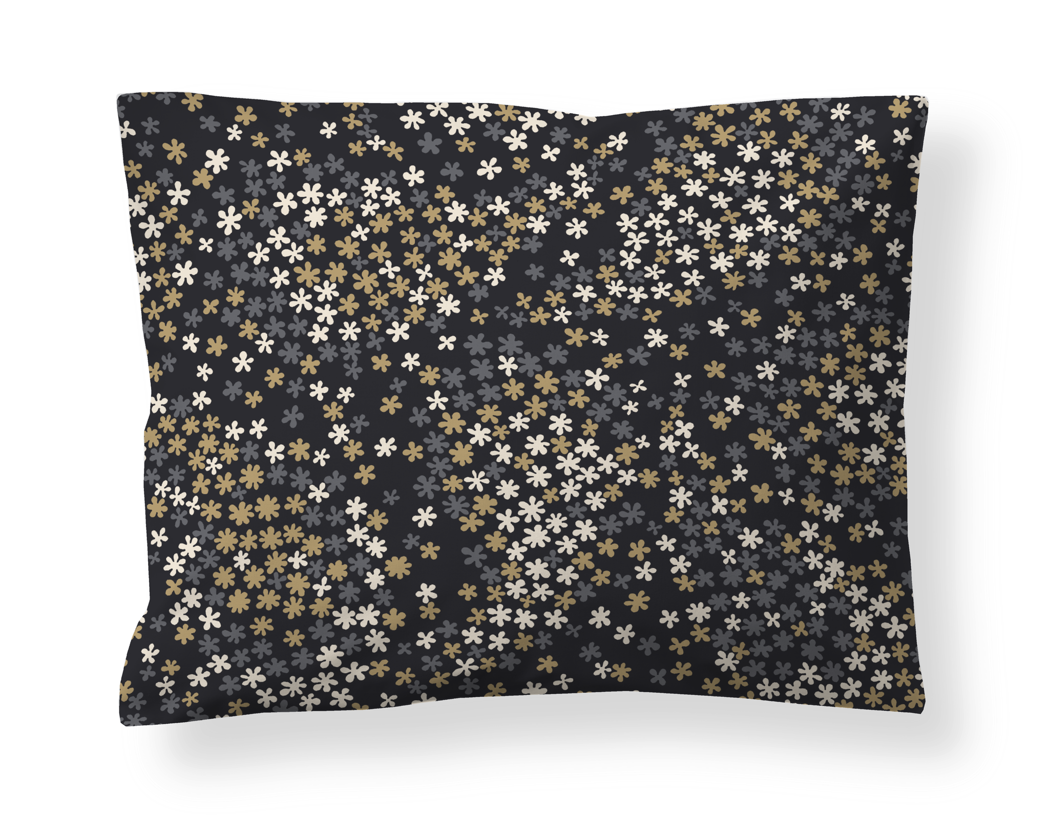 60138-5473-02-10; Finlayson Ajaton Sateen pillow case Black / Beige / 50x60 cm 