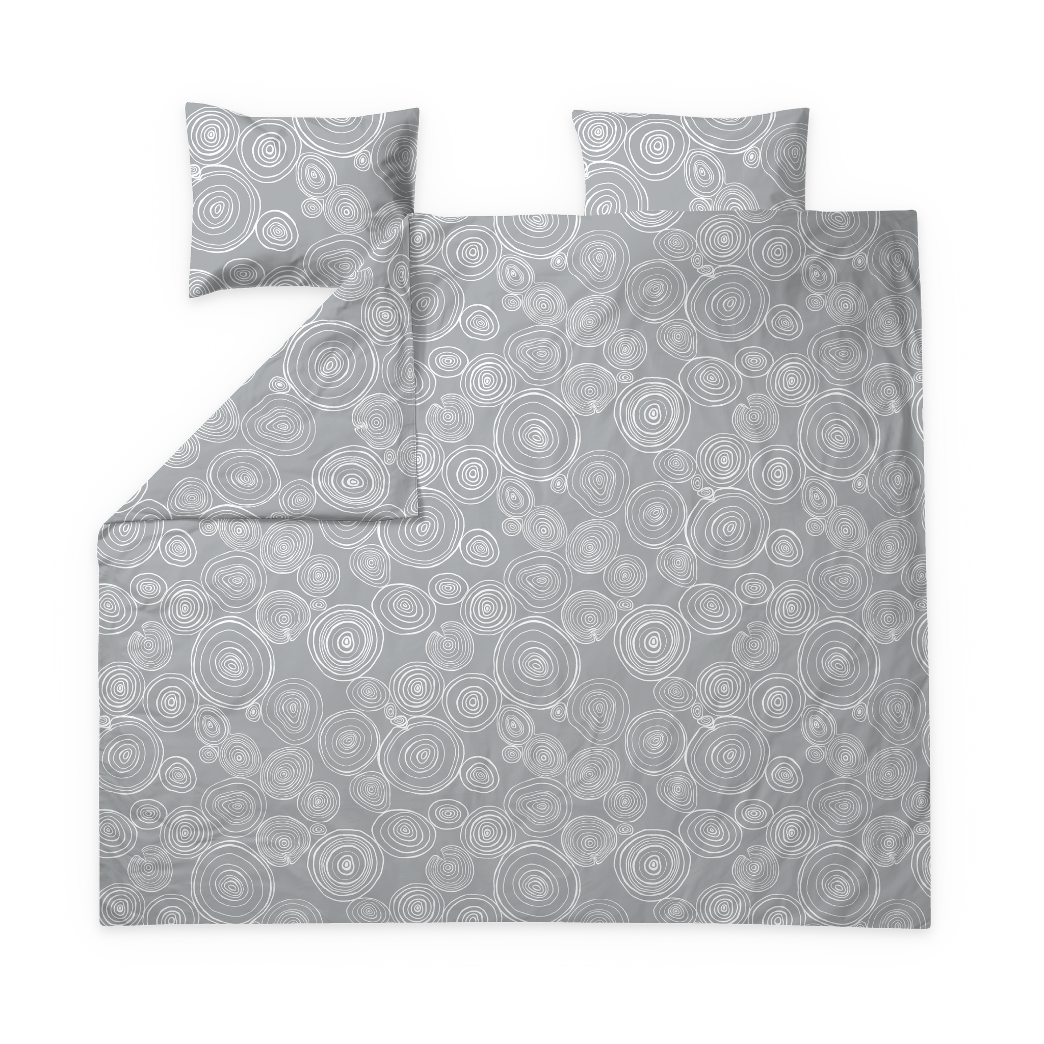 60692-5471-01-05; Finlayson Tarina Sateen duvet cover set Grey / 240x210 + 50x60 cm 