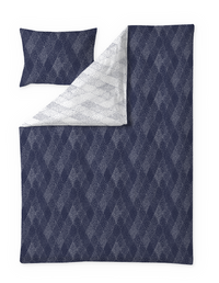 60652-5066-06-06; Finlayson Säihke Duvet Cover set Blue / White / 150x210 + 50x60 cm 
