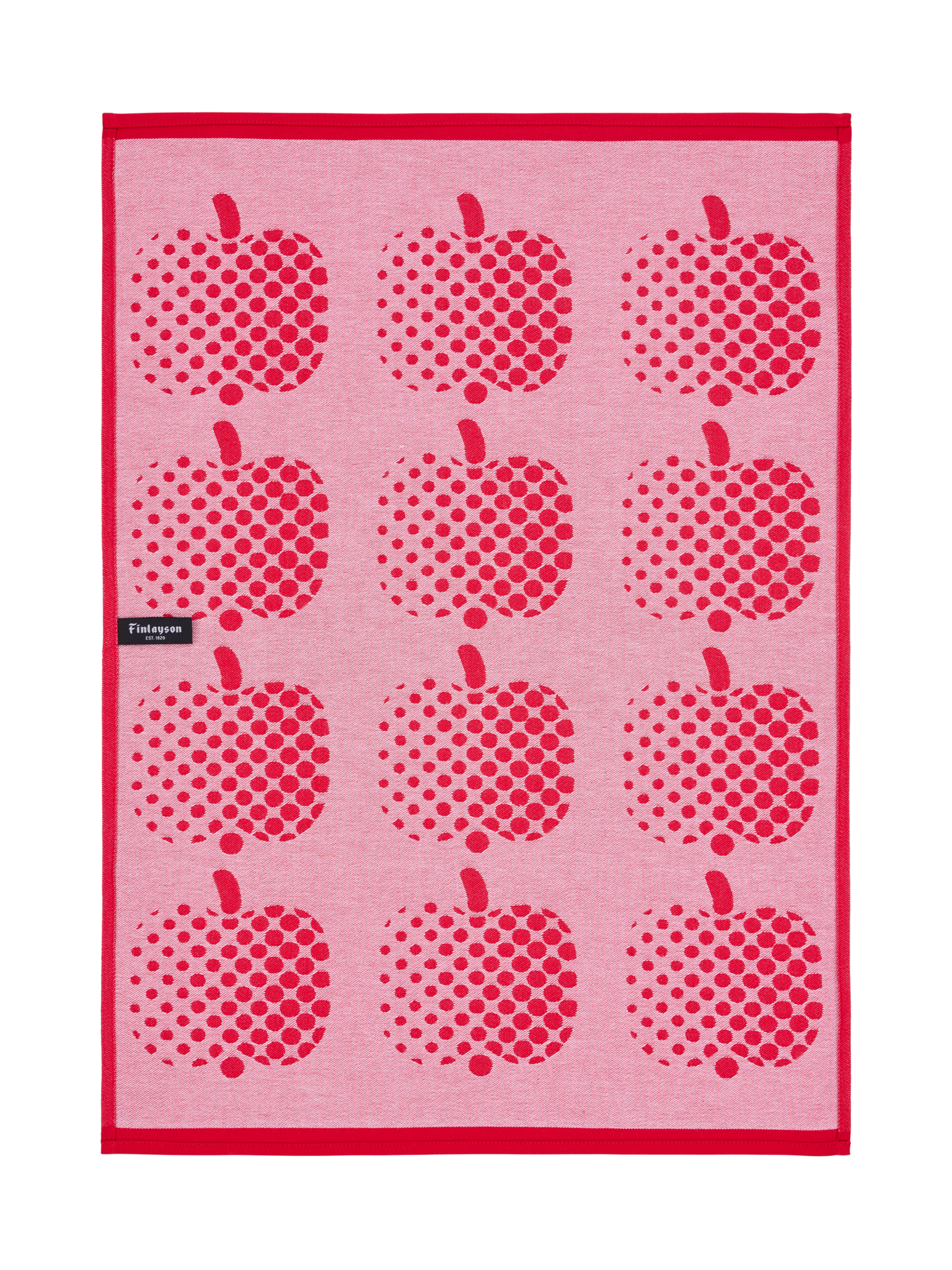 70900-3963-01-10_3; Finlayson Optinen omena Kitchen Towel Red / 50x70 cm 