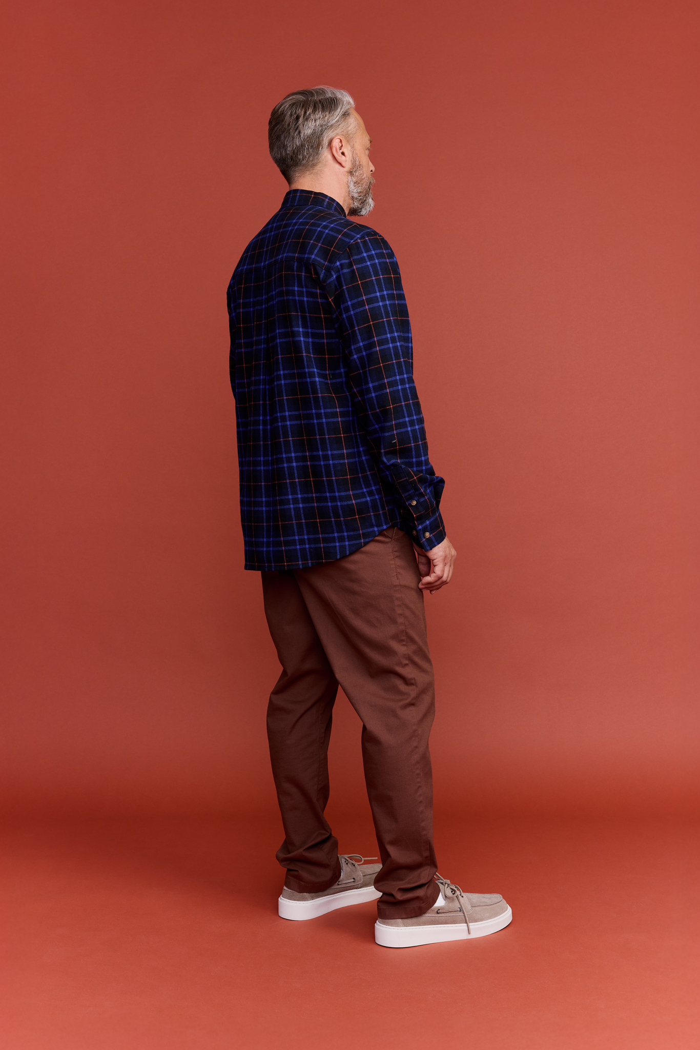22709780005_3; Finlayson Tartaani Shirt Navy / Terra / XXL 