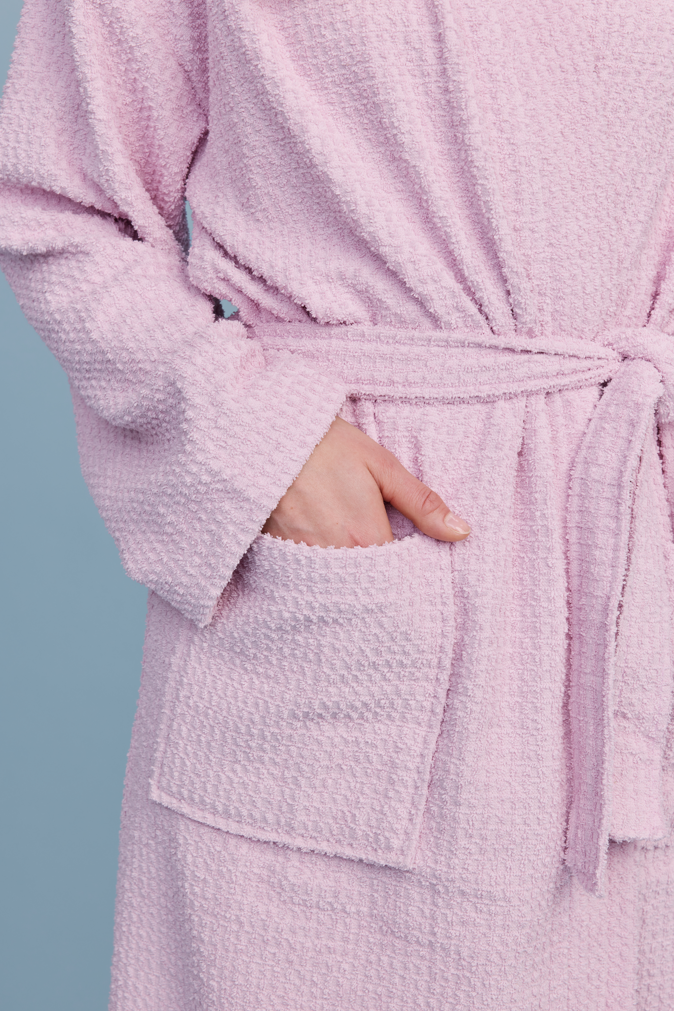 71122-0001-01-03_5; 71121-0001-01-03_5; Finlayson Pehmis Bathrobe Rose / S/M 