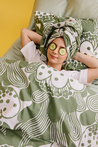 60682-5537-01-05; 60652-5537-01-06; Finlaysonshop.com Kullero Duvet Cover Set Green / 150x210 + 50x60 cm