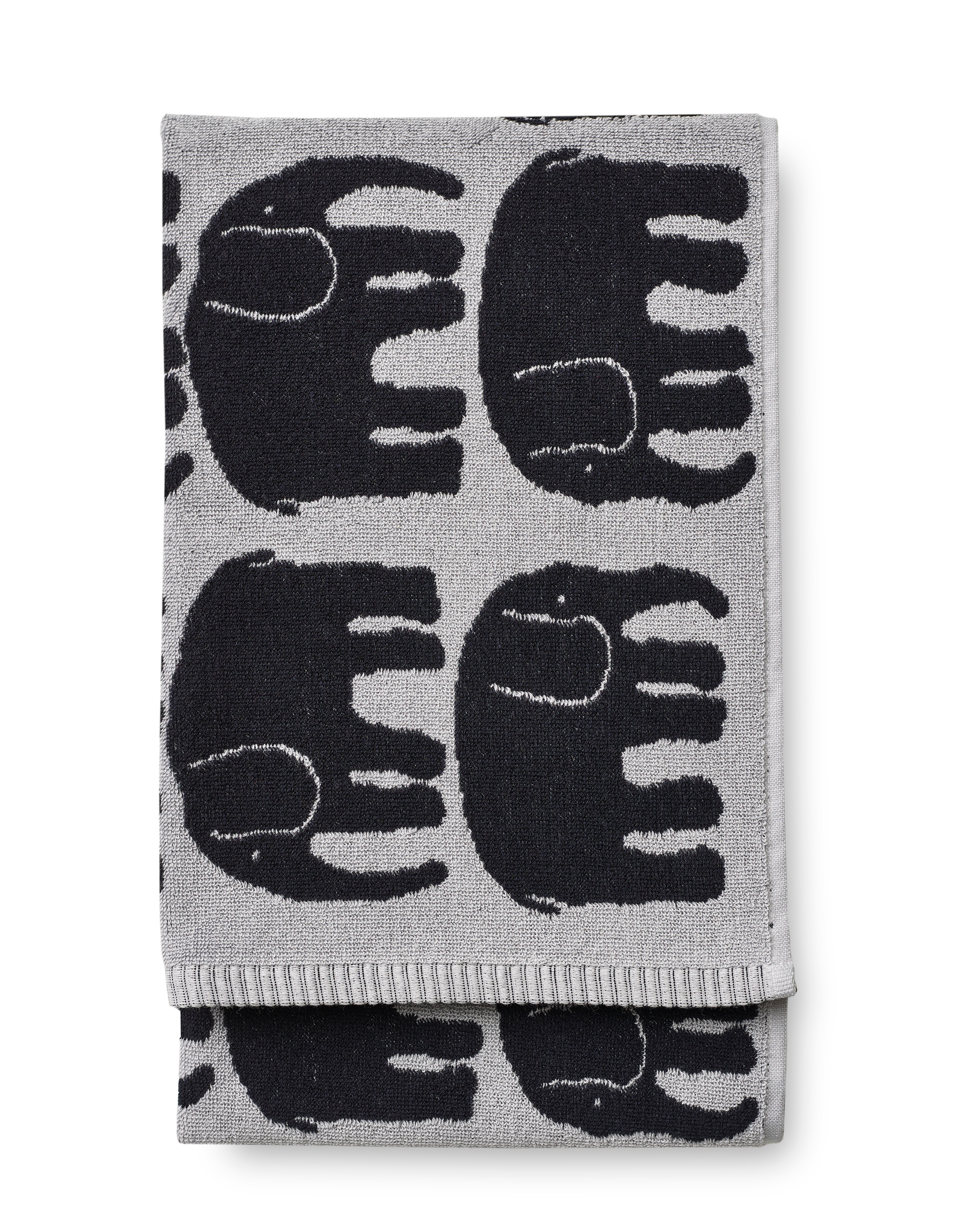 70564-4547-06-06; Finlayson Elefantti Bath Towel Black / Grey / 70x150 cm 