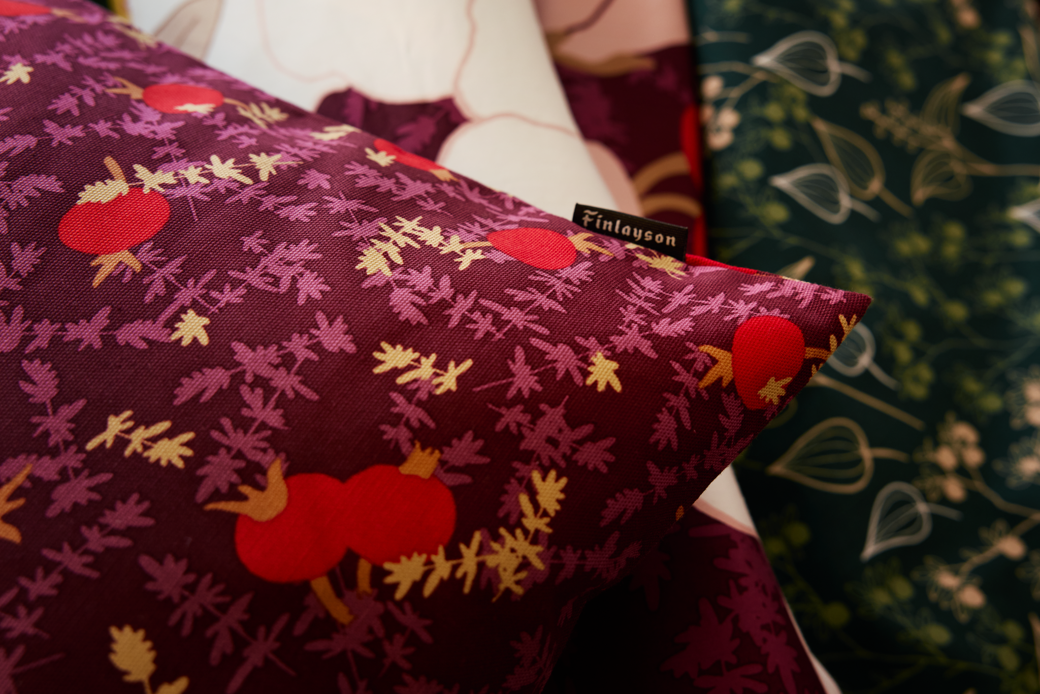 80813-5498-01-04_2; Finlayson Ruusunmarja Cushion Cover Plume / 48x48 cm 