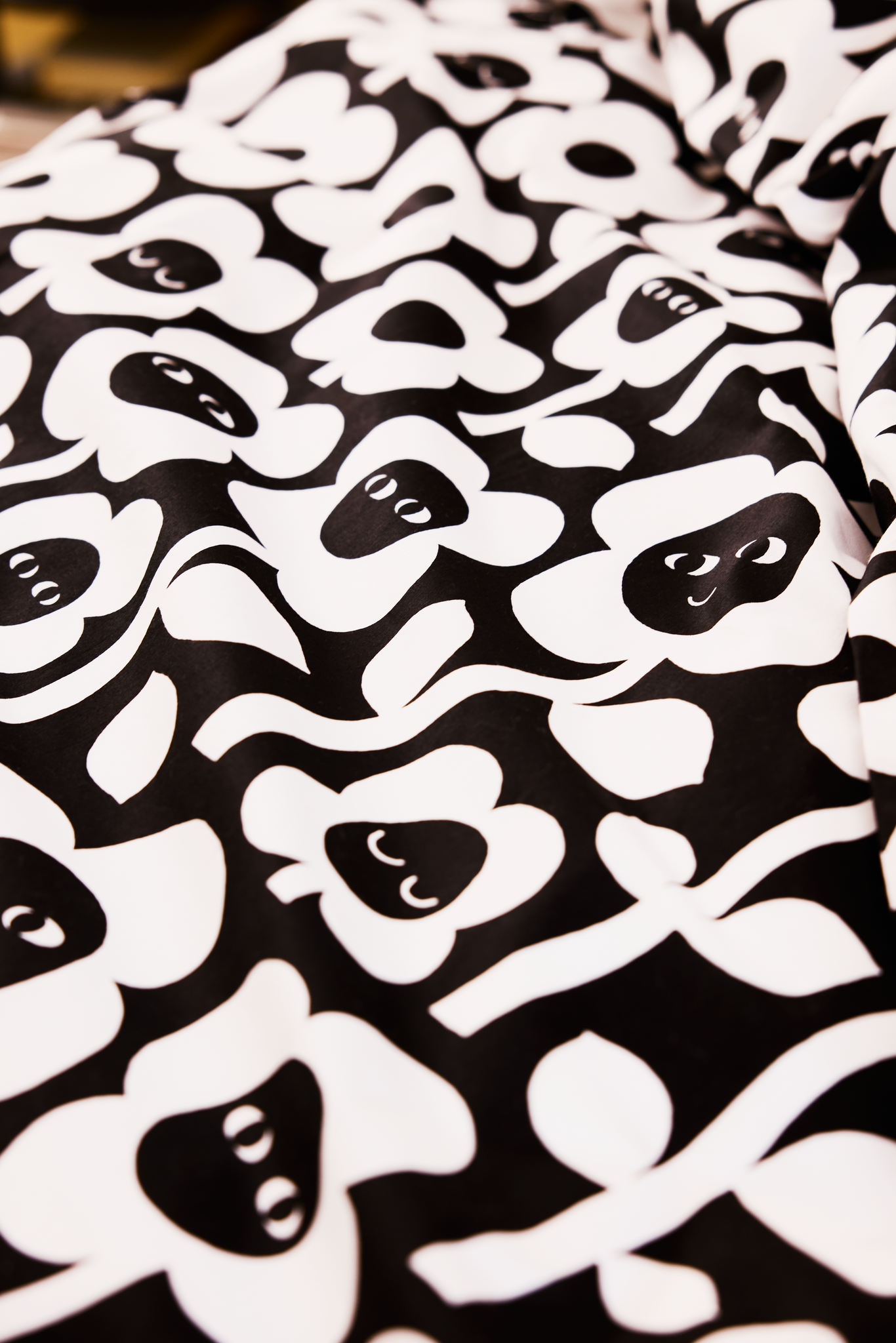 60652-5492-01-06_3; Finlayson Kukkariemu Duvet Cover set Black / White / 150x210 + 50x60 cm 