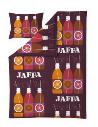Finlayson COM Vallila Jaffa duvet cover set Wine / 150x210 cm