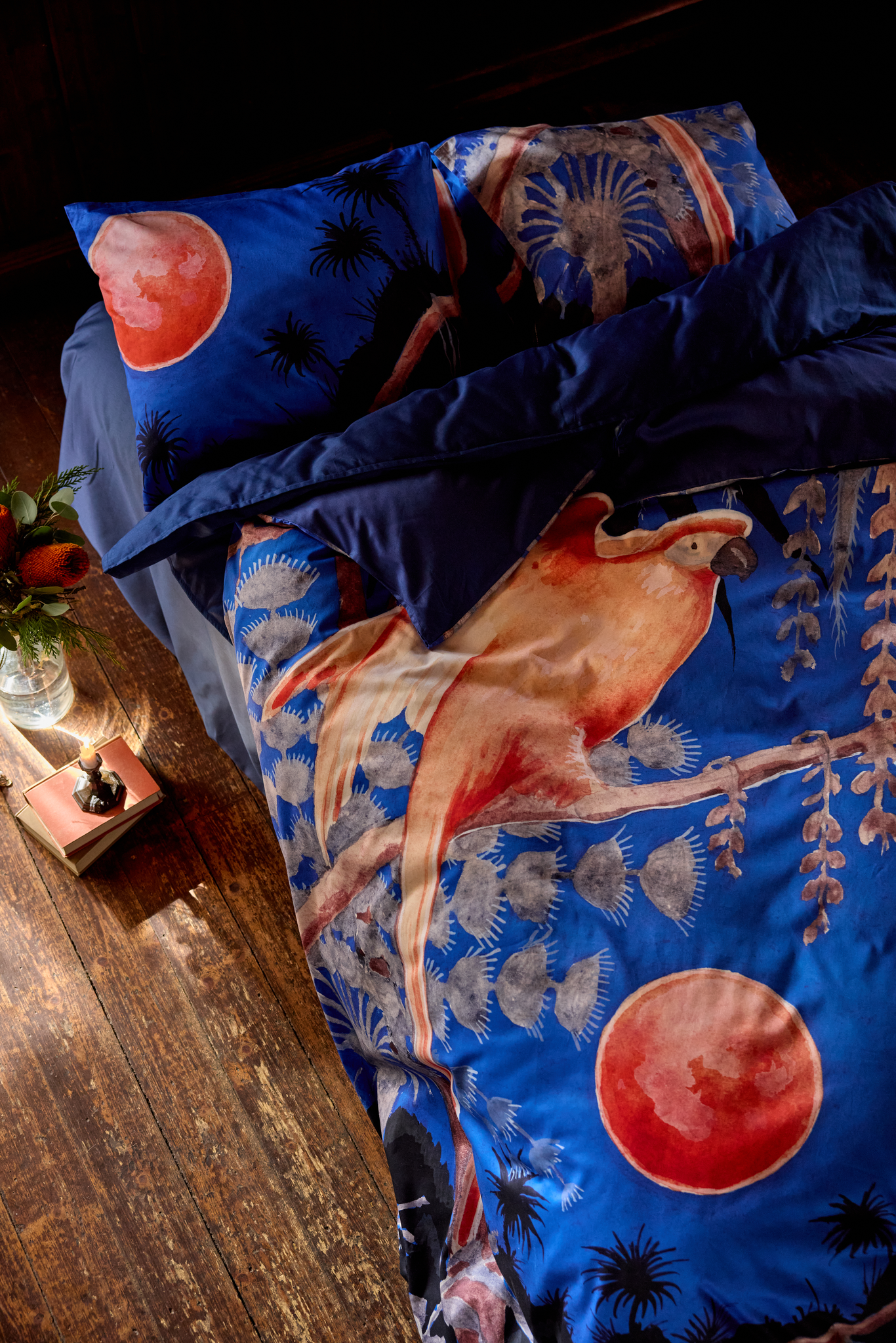 60712-4992-01-06_1; Finlayson Yellow parrot Sateen Duvet Cover Set Multi / 150x210 + 50x60 cm 