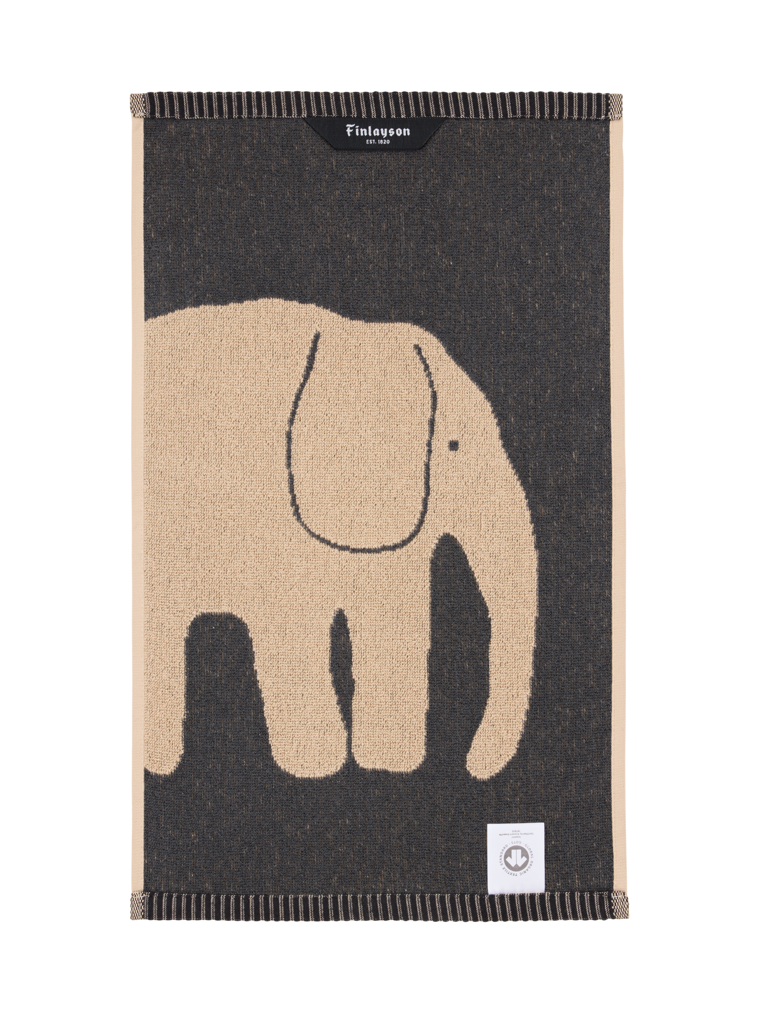 70562-5415-04-12_1; Finlayson Elefantti vapaa Hand towel Dark Grey / Beige / 30x50 cm 