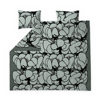 Finlayson COM Vallila Makeba sateen duvet cover set Sage / 240x210 cm