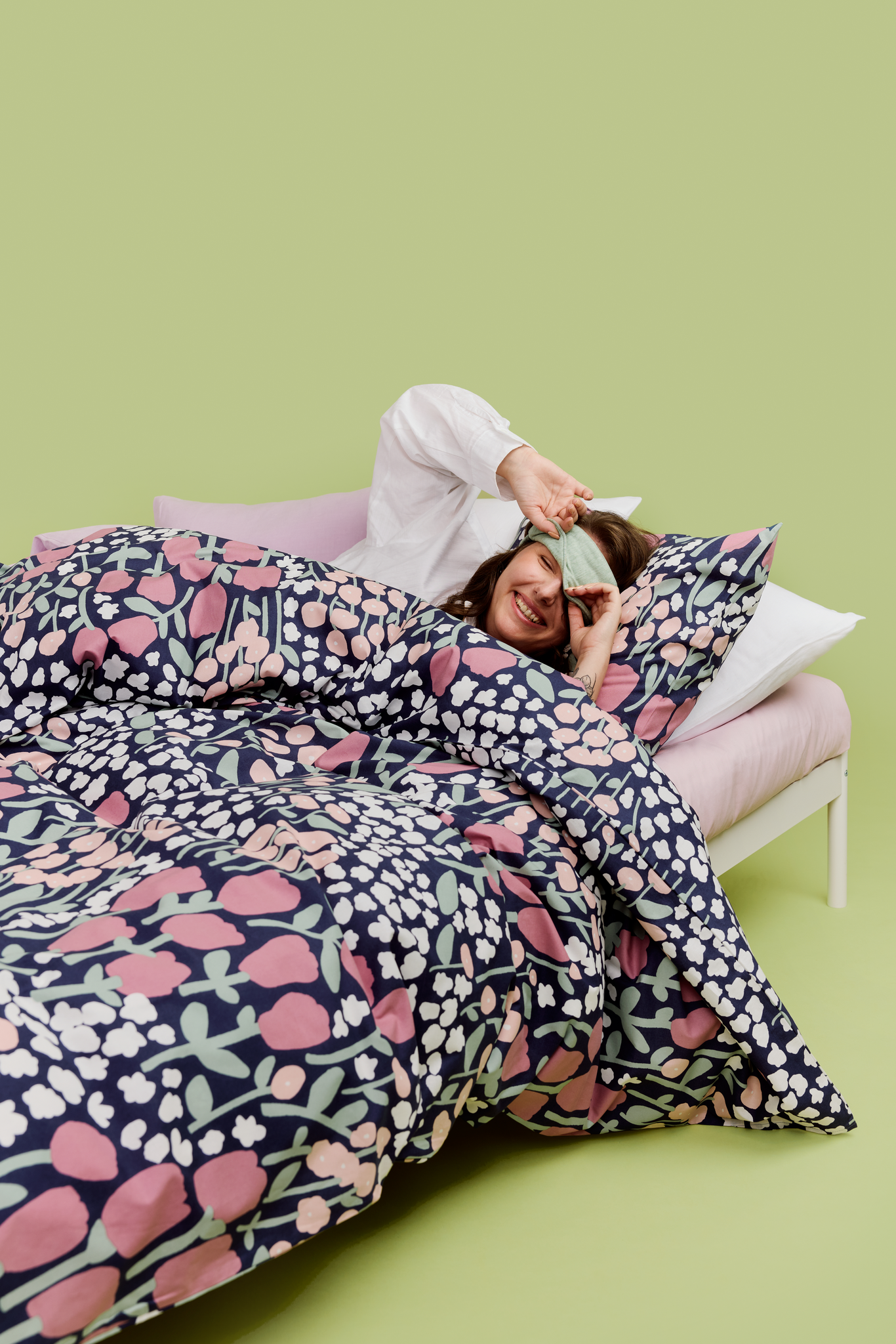60652-5224-06-06_1; Finlayson Huiske Duvet Cover set Blue / Malva / 150x210 + 50x60 cm 