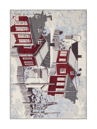 Finlaysonshop.com Vallila Naapurusto rug Red-white / 133x190 cm