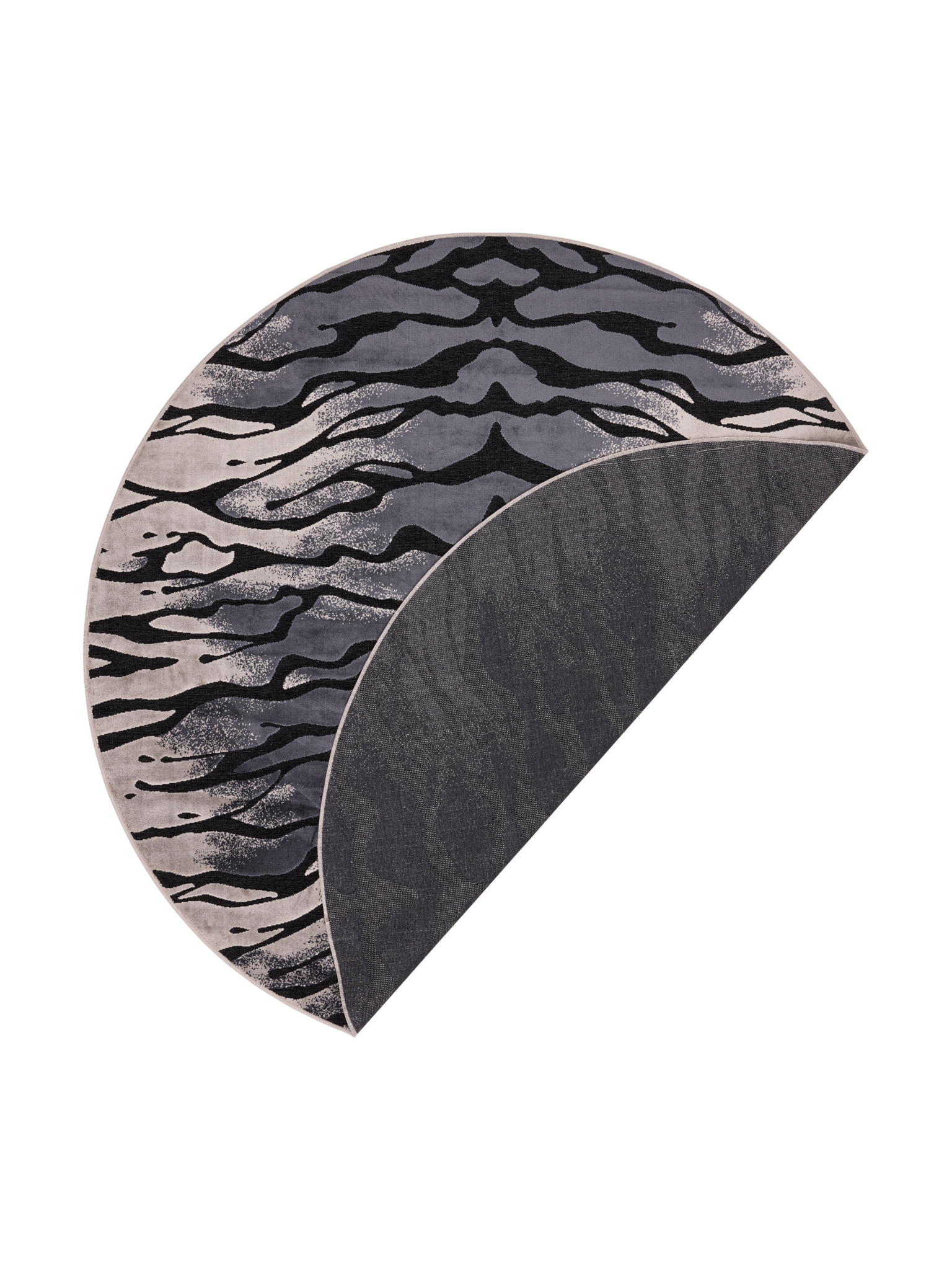 109139-9700_3; Finlayson Vallila x Erika Vikman Kuuma puuma Round rug Grey / Ø160 cm 