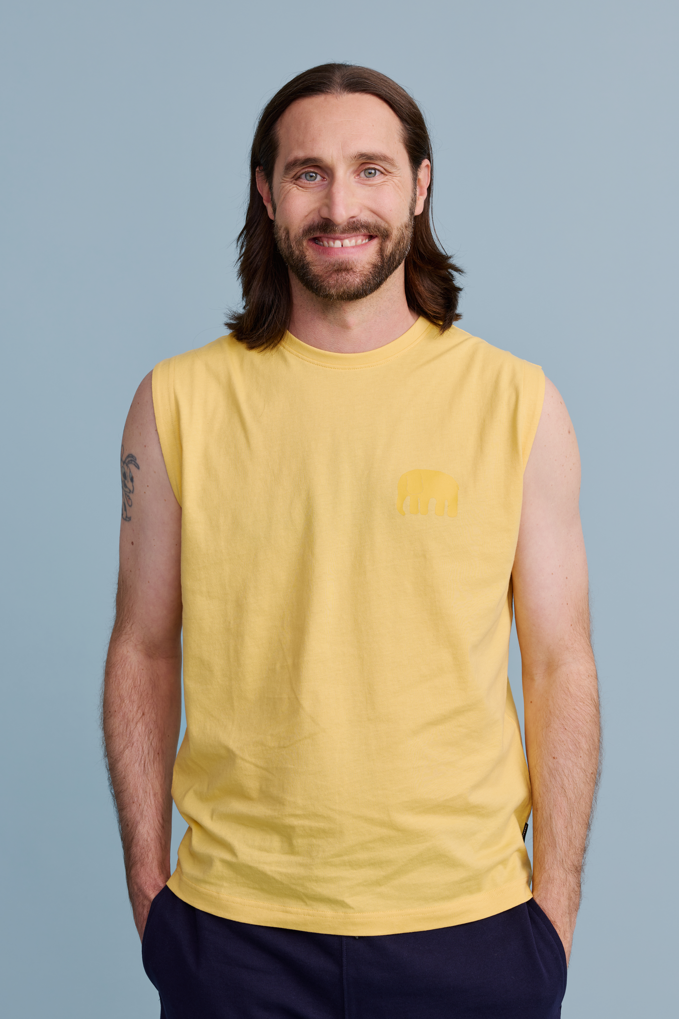 22601475003_1; Finlayson Elefantti Sleeveless T-Shirt Yellow / L 