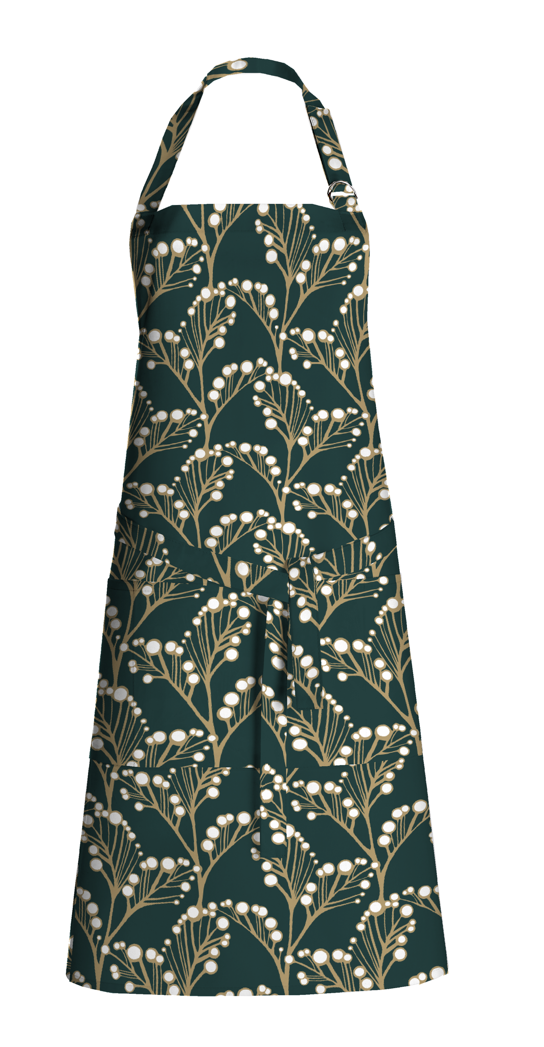 80040-5286-02-05; Finlayson Pihla pieni apron Green / Gold / 70x85 cm 