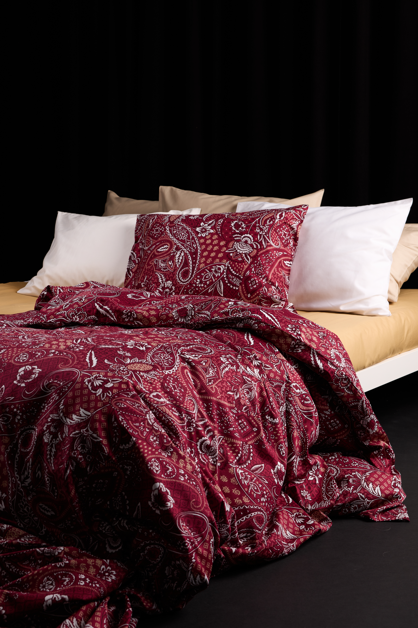 60138-6719-06-10_1; Finlayson Kashmir sateen pillowcase Wine / 50x60 cm 