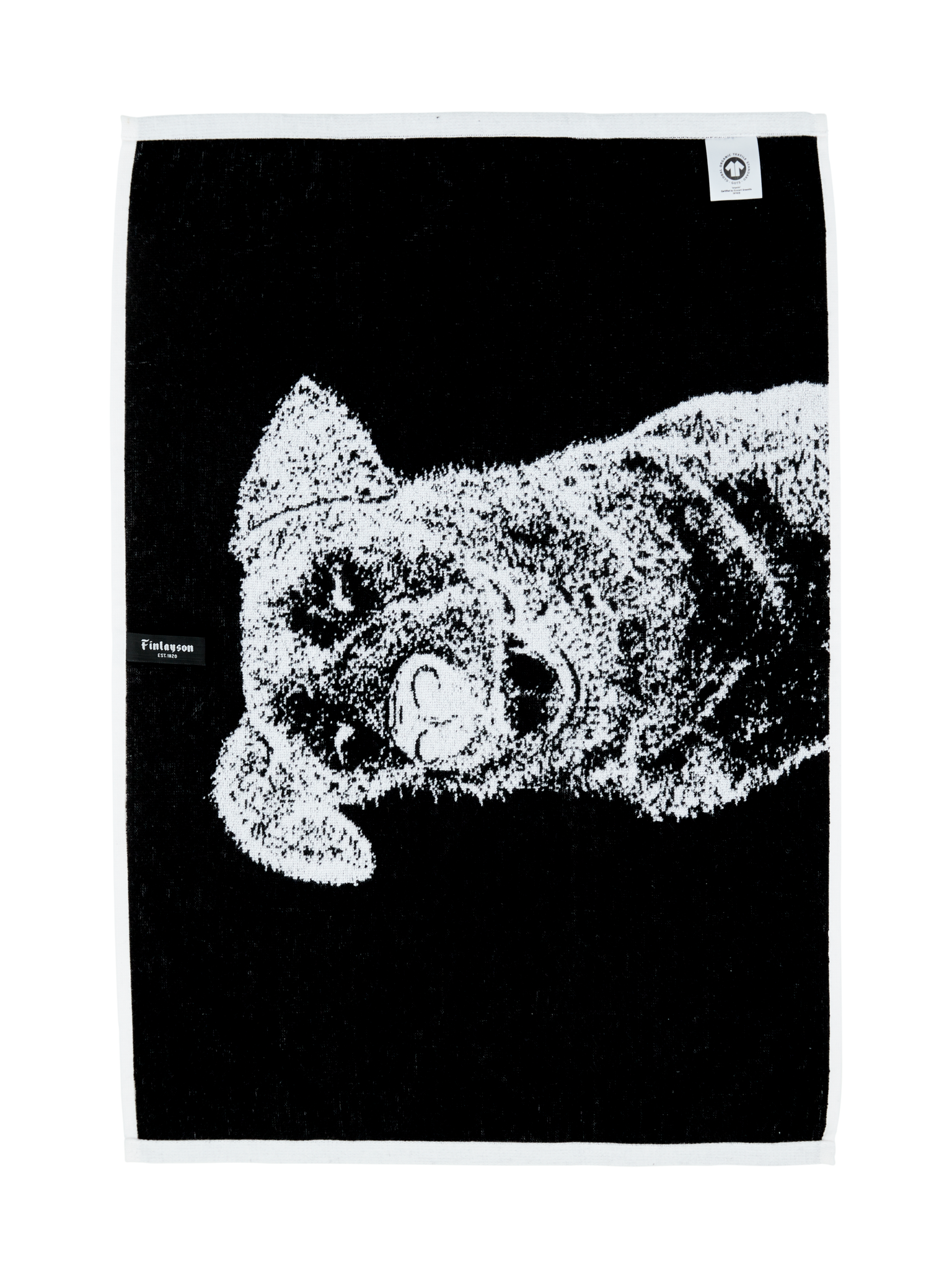 70510-5392-01-12_2; Finlayson Koira Hand Towel Blackn and white / 50x70 cm 