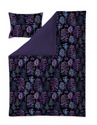 60712-4962-06-06; Finlayson Sadussa Sateen Duvet Covet Set Violet / 150x210 + 50x60 cm 